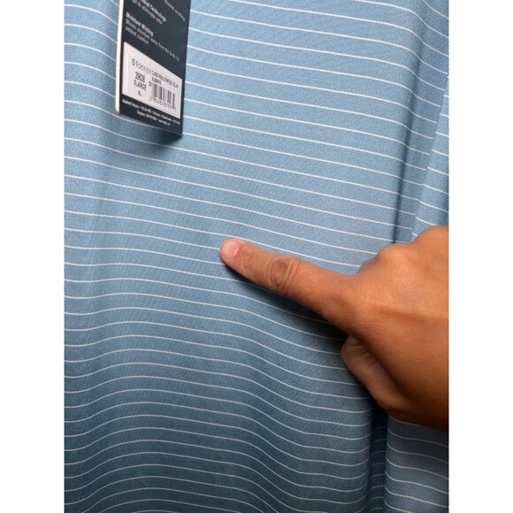 FootJoy FJ Prodry Stretch Shirt Men XL Stripe  Polo Reef‎ Blue & white - Picture 2 of 15